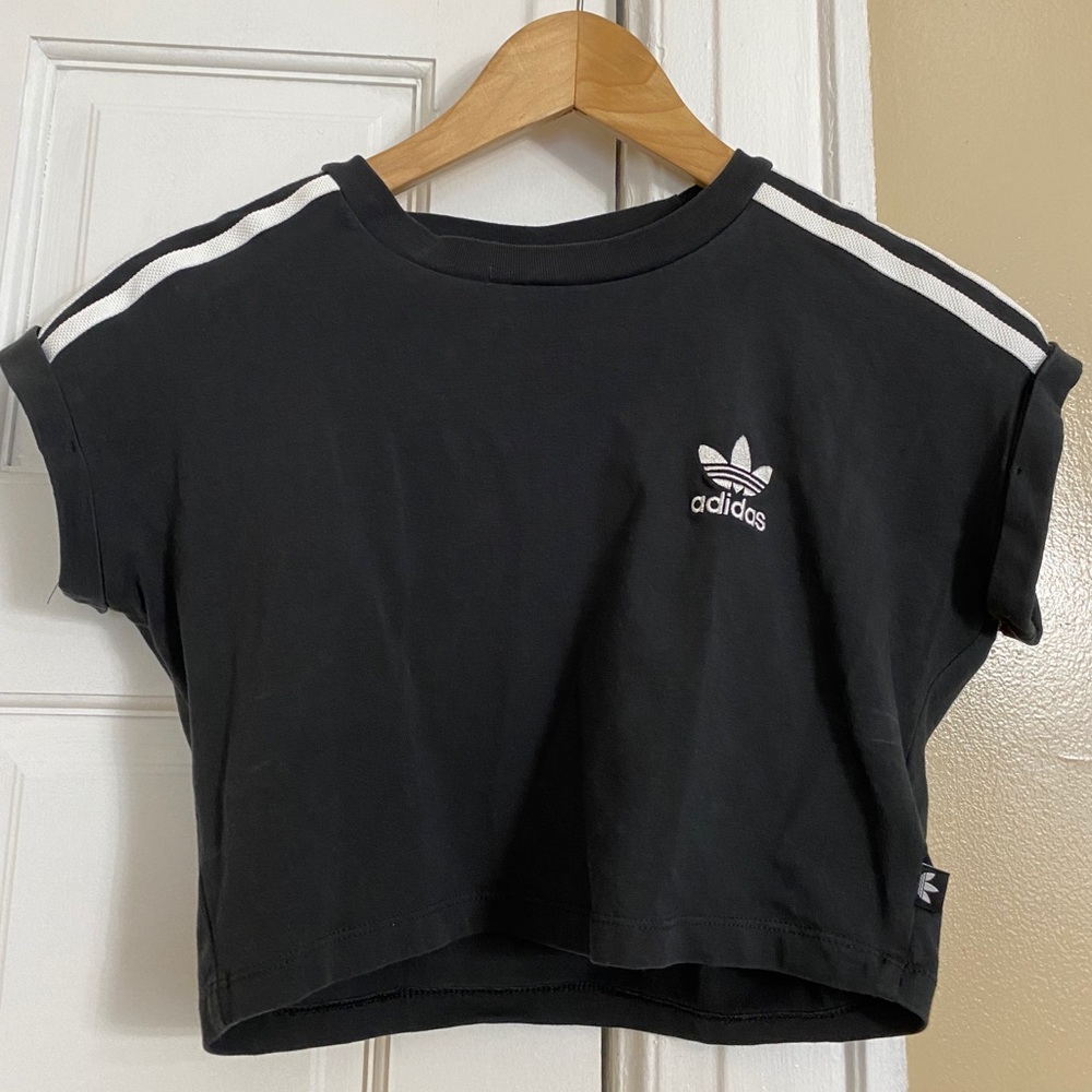 ADIDAS black crop top